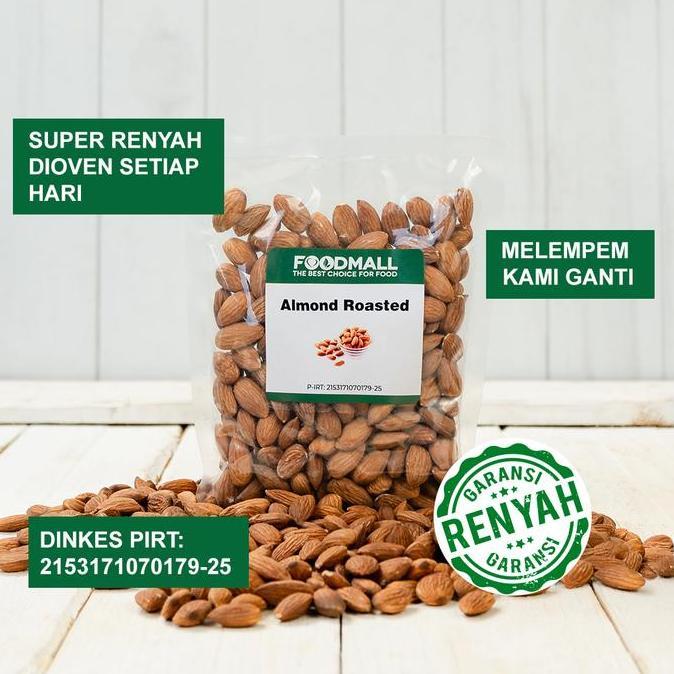 almond roasted 250 gr / almond panggang / roasted almond