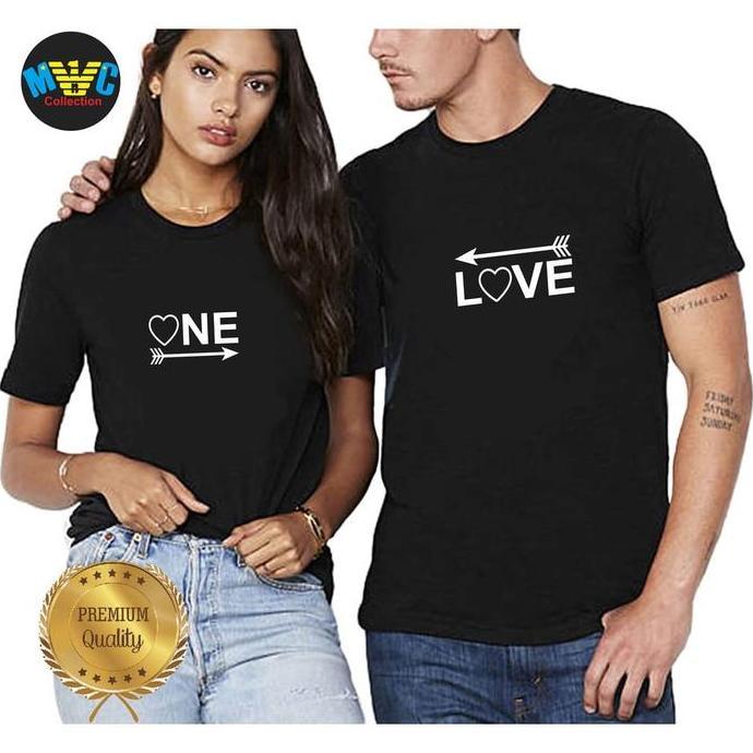 Kaos Couple Boy Girl One Love Baju Pasangan Hadiah Kado Ultah Pacar