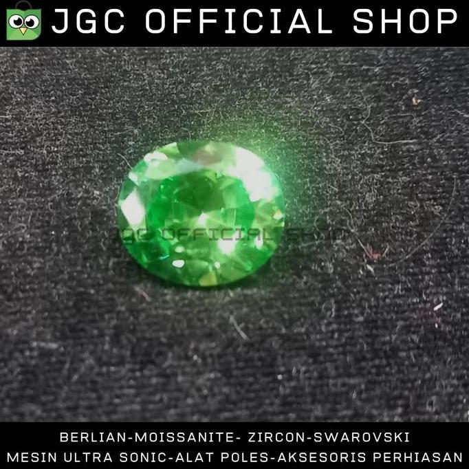 Batu Permata Zircon A5 Green Oval
