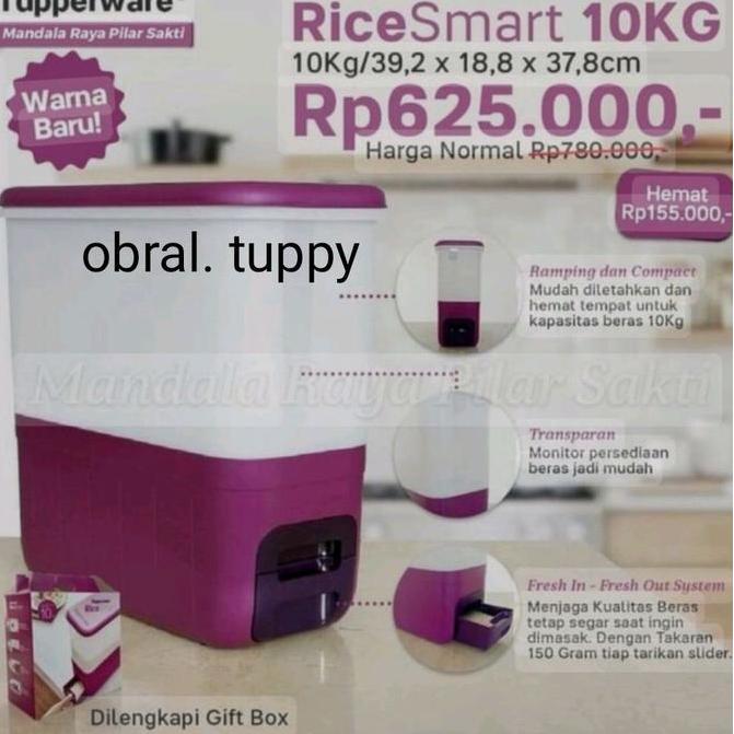 rice smart tupperware tempat beras