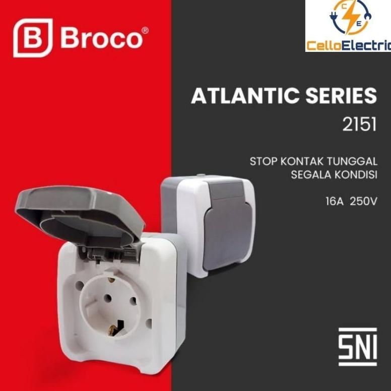 Stop Kontak Broco Atlantic 2151 - StopKontak Listrik Broco Atlantic