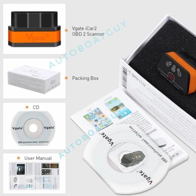 Vgate Icar 2 Obd2 Elm327 Bluetooth Scanner Mobil Obd Reader Icar2