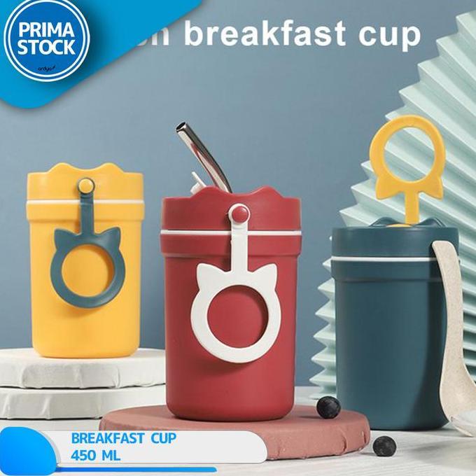 KATERINABLU CUP TERMOS SUP KUAH BEKAL LUNCH BOX KOTAK MAKAN BUBUR BAYI MPASI 450 M