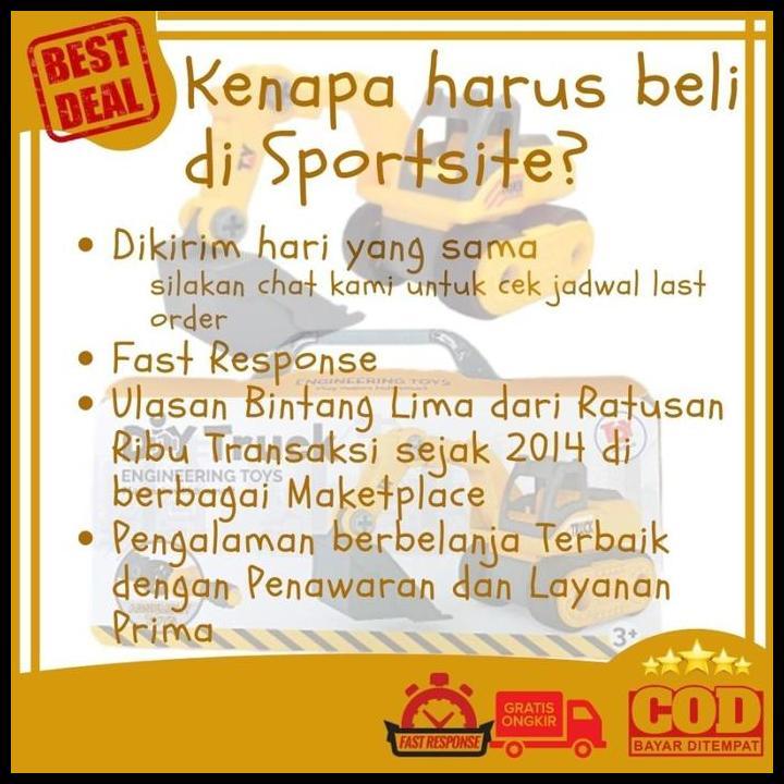 Diy Construction Koper Truck Engineering Tools Mainan Edukasi Anak Membongkar Membangun Menyusun Puz