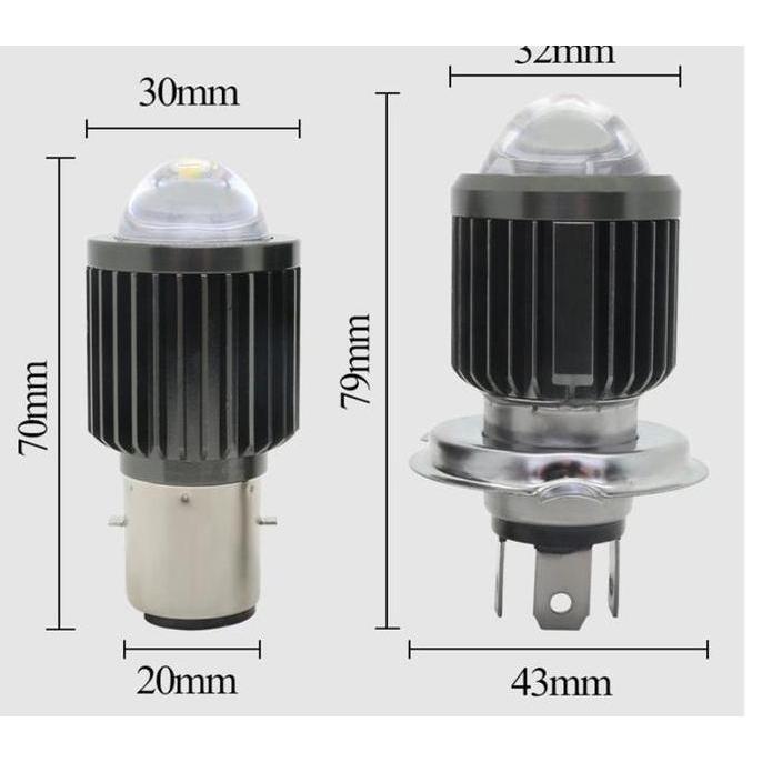 LAMPU LED LASER D2 HIGH LOW LED H4 H6 BA20D 12-24V LASER D2 LED UTAMA