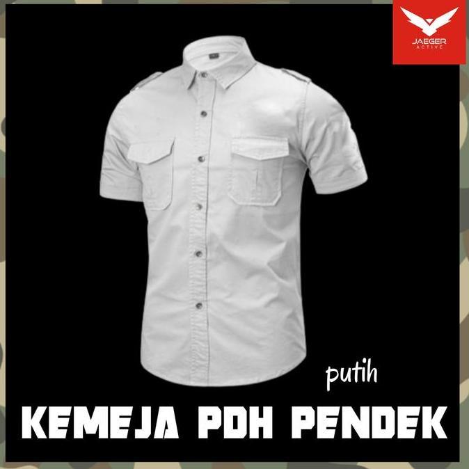 Termurah / Hot Sale Kemeja Baju Pdh Putih Polos Seragam Kerja Lengan Pendek Pria Xl Xxl 4L