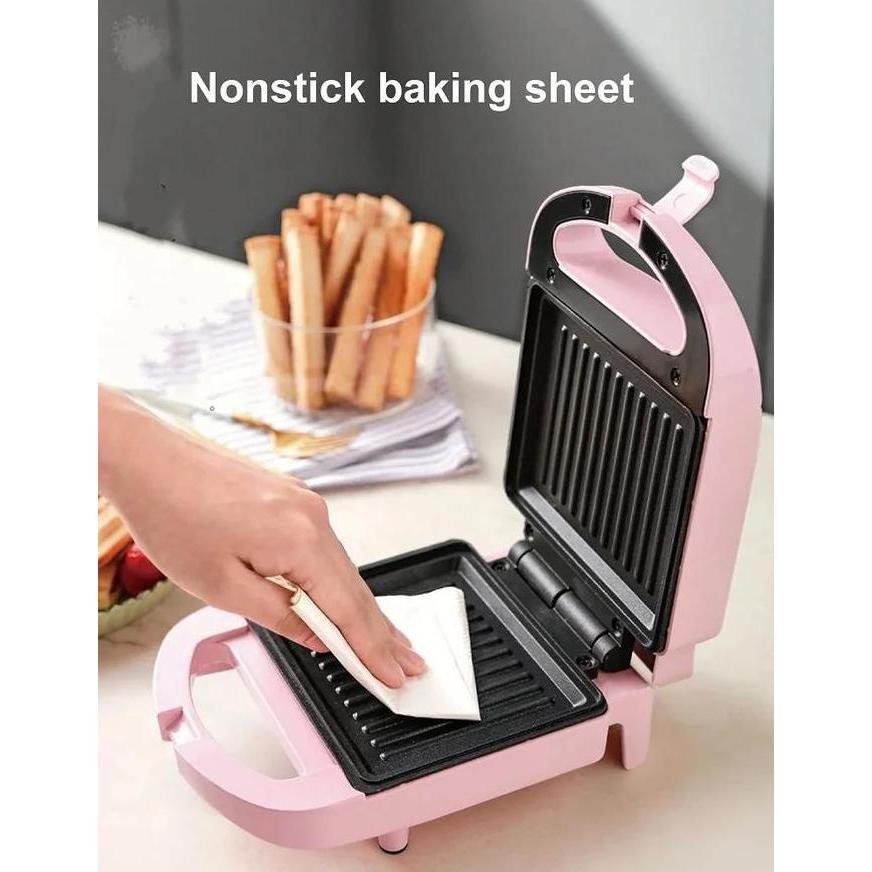 Waiyulimanshop - Shuoning Sandwich Maker Pemanggang Roti Toaster Anti Lengket Low Watt Garansi 1 Tah