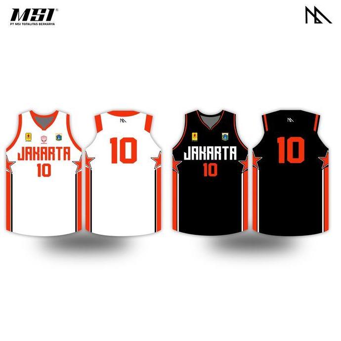 Jersey Basket MSI - Jakarta Pomnas 2025 (BLACK AND WHITE)