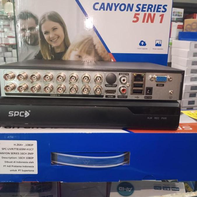 HARGA DISC - SPC DVR UVR SPC 16 CH SUPORT CAMERA AHD,TVI,CVI,ANALOG FULL HD 1080