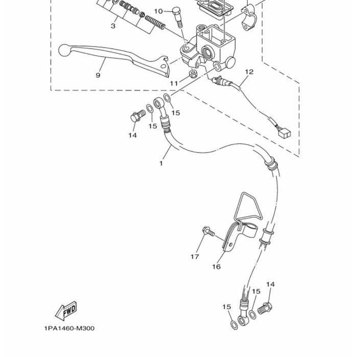 TUTUP MASTER REM MINYAK REM R15 V3 3C1-F5852-00 SIAP KIRIM
