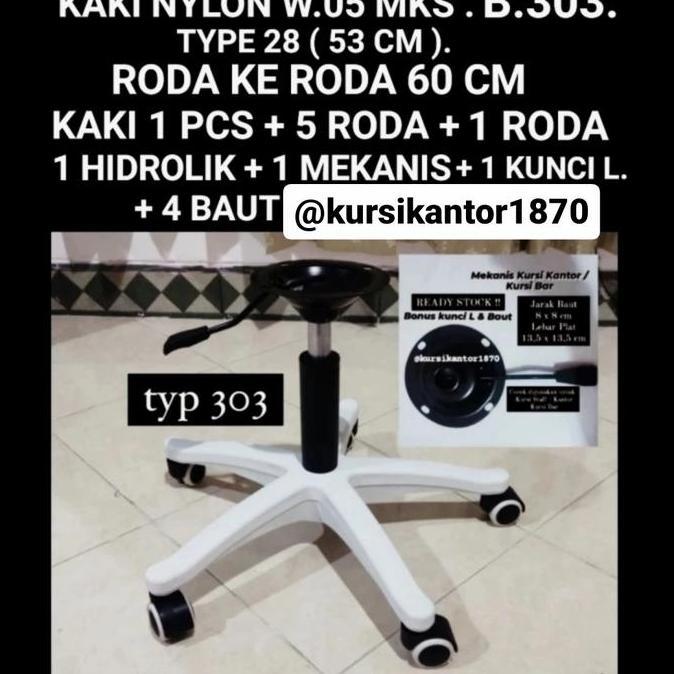 kaki kursi kantor nylon anti karat, kaki kursi gaming, kaki kursi staf