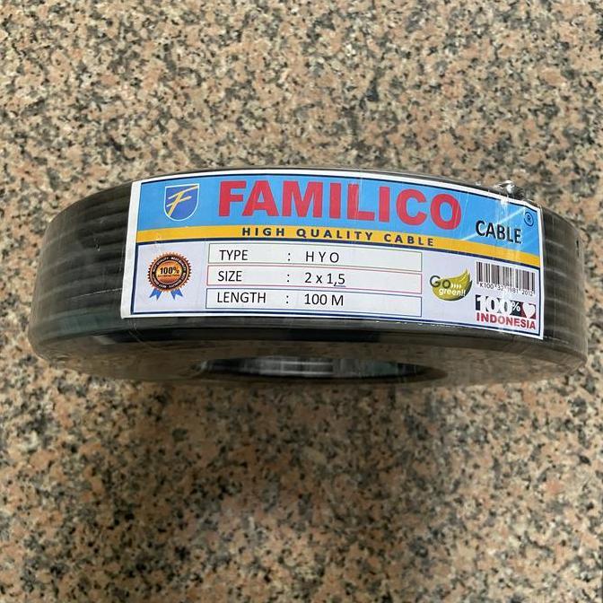 HARGA DISC - KABEL FAMILICO HYO 2x1,5 100M HITAM