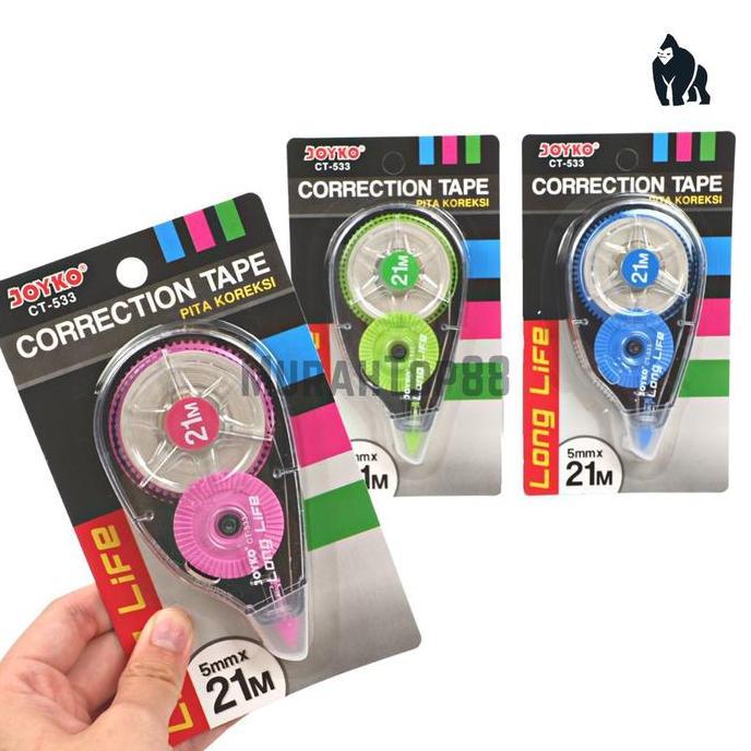 PROMO TERBATAS CORRECTION TAPE JOYKO CT-533 / TIPEX KERTAS ROLL BESAR LONG LIFE / PITA KOREKSI TIP X