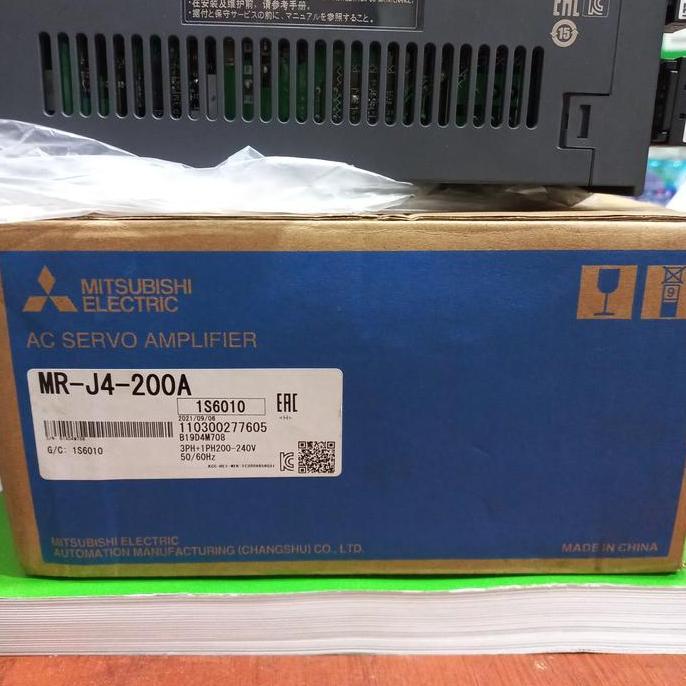 Mitsubishi AC Servo Amplifier MR-J4-200A / Servo Drive MR J4 200A, Power 2kw, Original Terbaru Berga