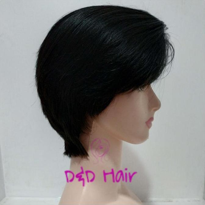 Wig pendek - Wig Wanita Asli 100% - Kualitas premium