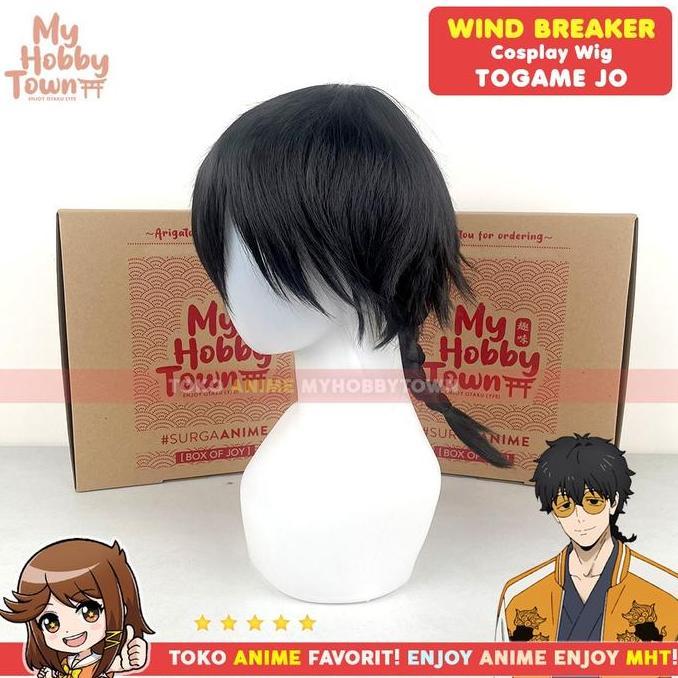 Wig Cosplay Anime Wind Breaker Togame Jo Rambut Palsu