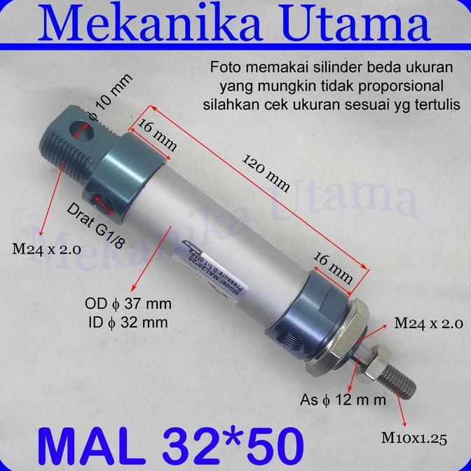 Promo Mal32-50 Silinder Angin Mal32X50 Air Cylinder