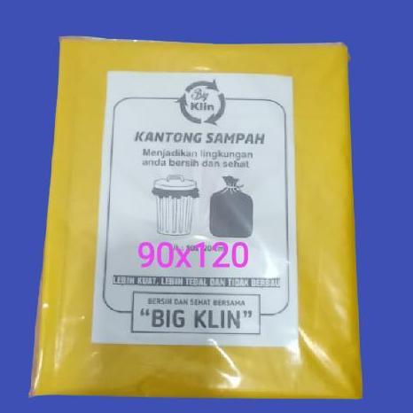 kantong plastik sampah besar 90120 plastik medis kuning 12 pcs murah