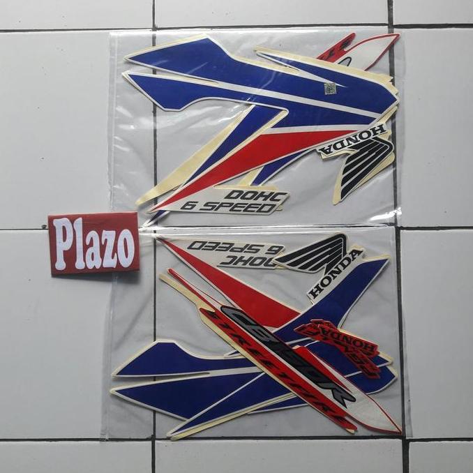 stiker striping body motor cb150r 2014 merah-biru