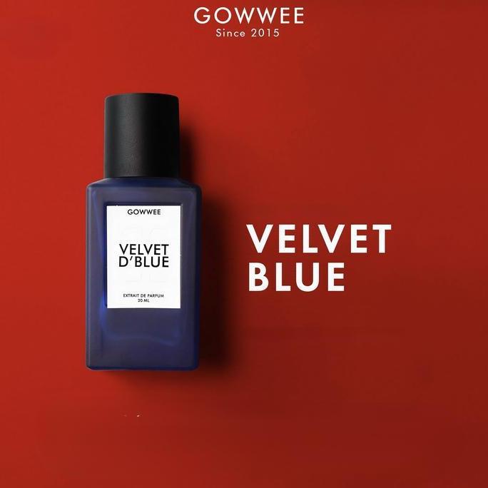 GOWWEE VELVET BLUE PARFUM FRESH CITRUS DAN WOODY PARFUM PRIA TERBAIK KETAHANAN 8-12 JAM DAN DAYA SEB