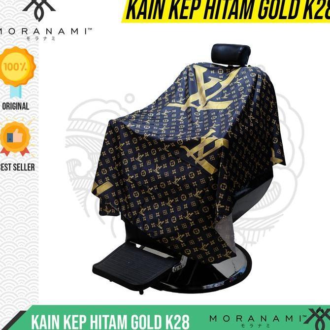 Kain Kep Kip Kain Cukur Rambut Potong Rambut Salon Barber Black Gold K28