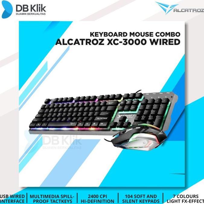 Keyboard Mouse Combo Alcatroz XC-3000 Wired 2400CPI Alcatroz XC3000