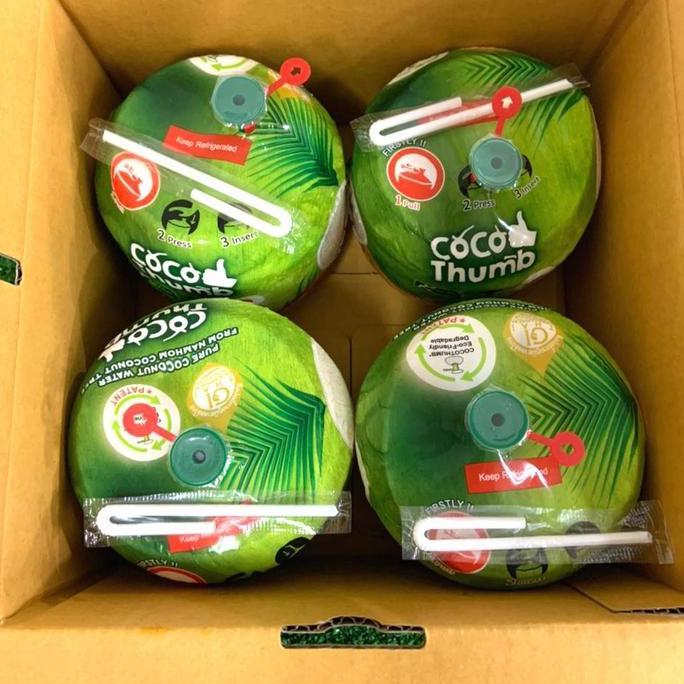 NEW COCO THUMB FAMILY PACK - KELAPA MUDA THAILAND ISI 4 PCS GIFT COCOTHUMB BEST