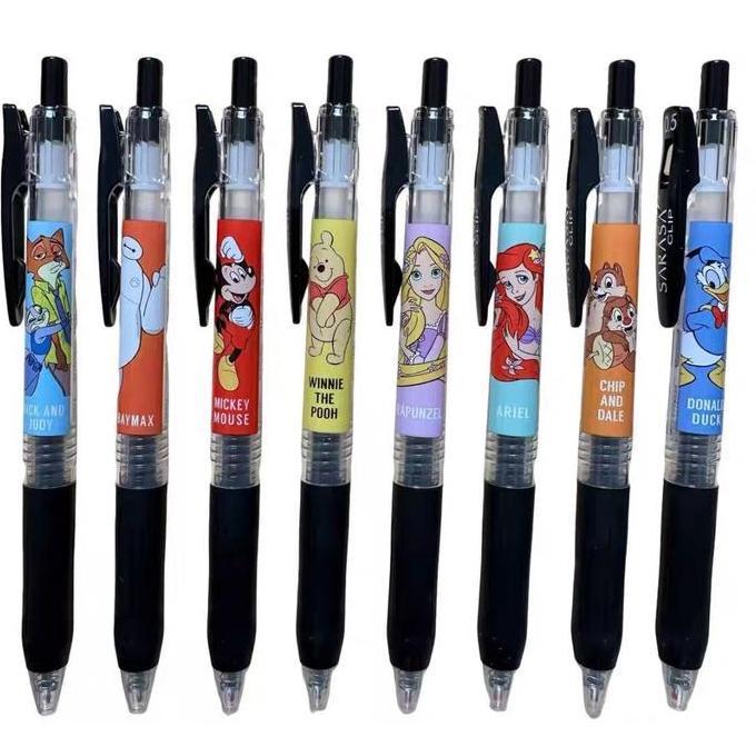 Zebra Sarasa Disney Characters Princess Ariel Rapunzel Gel Ink Pen 0.5mm Pulpen Limited Edition