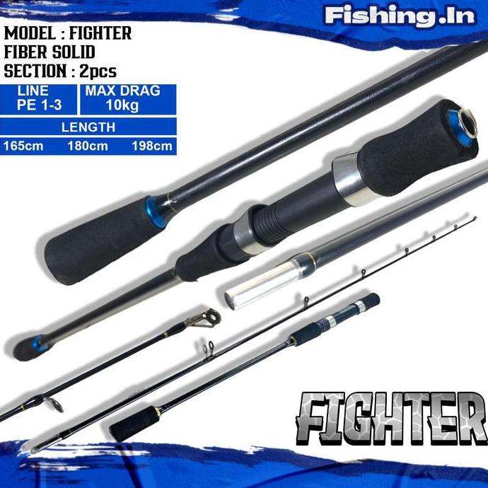 Joran Jigging Kustom Fighter PE 1-3 Bahan Fiber Solid
