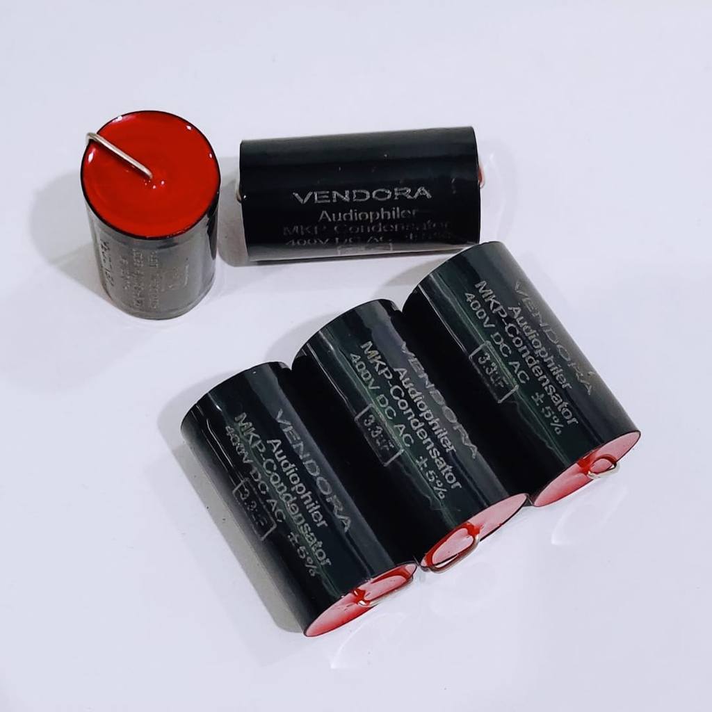 Kapasitor Audiophiler Vendora MKP 2.2uf 400V DC/AC dengan toleransi -+5%