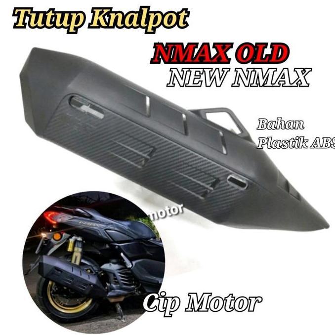 Cover Tutup Knalpot New Nmax 2020 Abs Plastik Hitam Merah Biru Putih