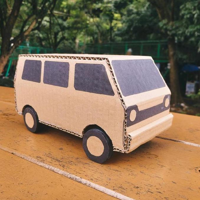 PRAKARYA miniatur Mobil Kardus toys mainan Roda
