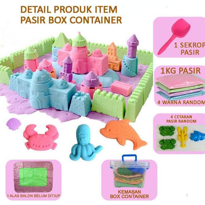 Paket Pasir Ajaib 1KG/ Mainan Anak Edukasi Pasir Ajaib Paket Lengkap