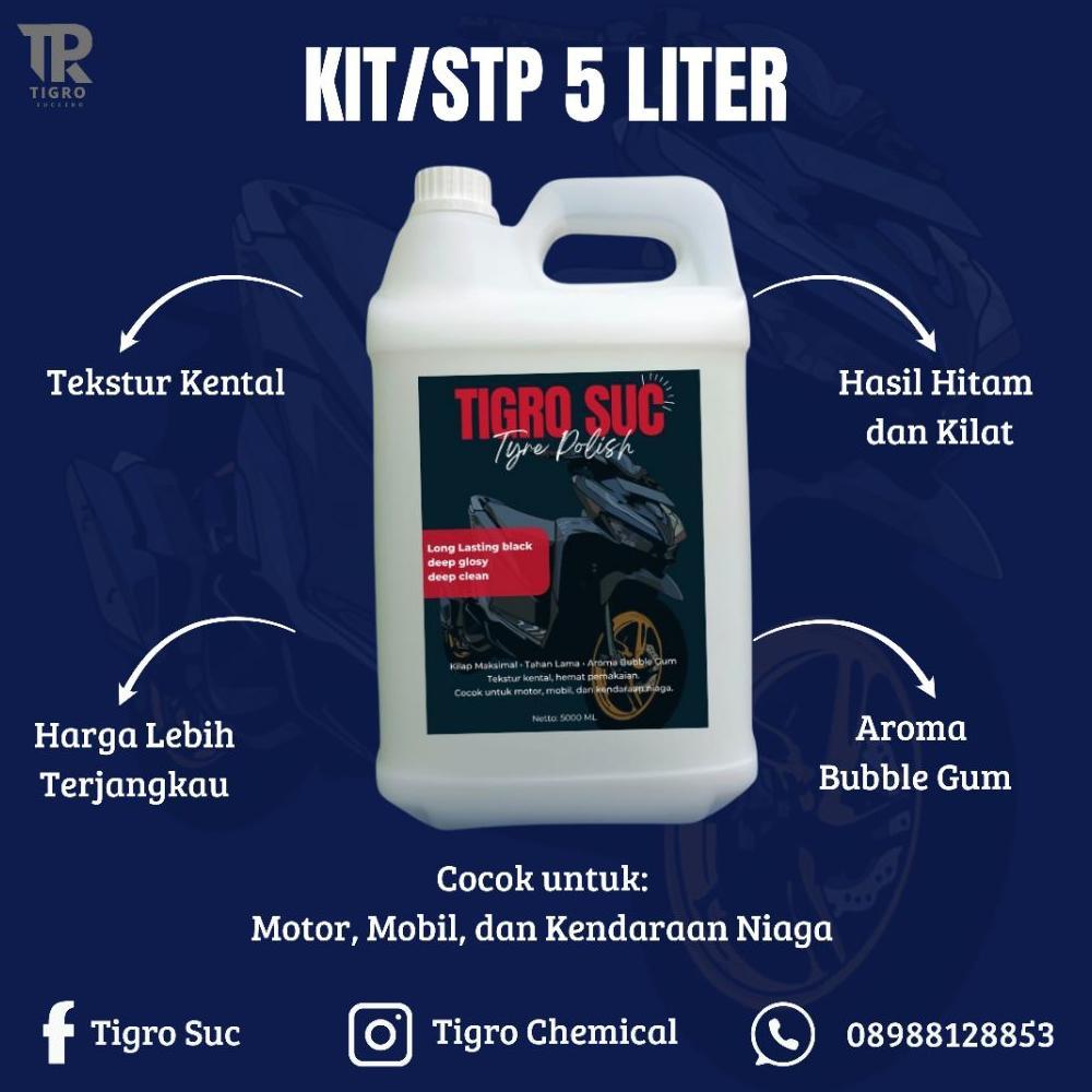 Tahan Lama Kit/Stp/Semir Ban 5 Liter Tersedia Dalam Berbagai Warna