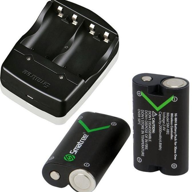 Ready Smatree Battery Xbox One / One S (2-pack) & Dual Charger for Xbox One Xbox One S Xbox One X Xb