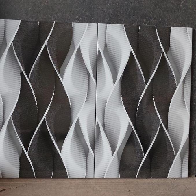 KERAMIK 25X40 HITAM MOTIF