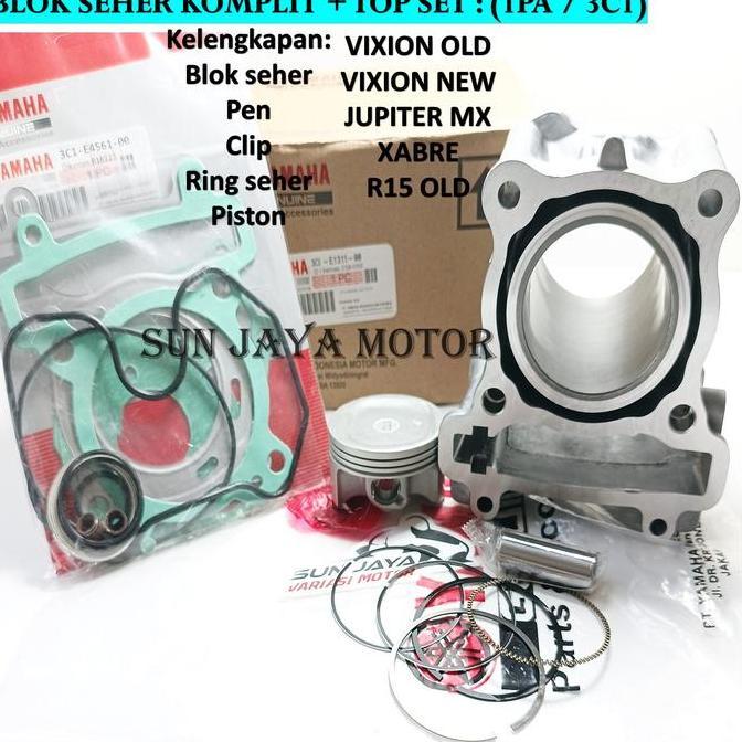 Blok Seher Komplit  Isi Piston Kit YAMAHA VIXION - XABRE - YAMAHA R15 - Jupiter MX new 3C1 / 1PA