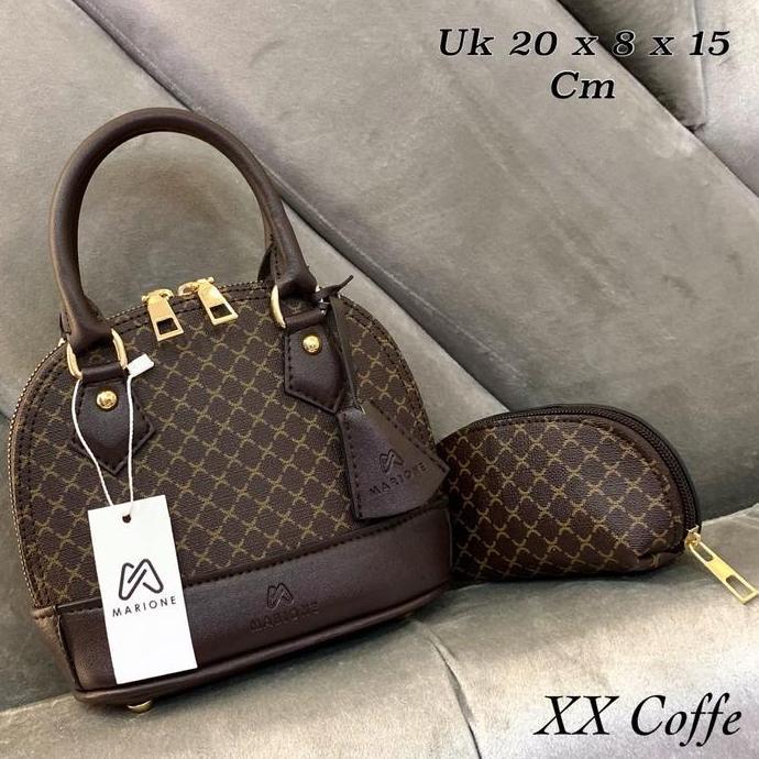 DISKON MARIONE - Tas Selempang Wanita ALMA SOLID bag Dapat (2 Tali)-LIMITED EDITION - Selempang wani