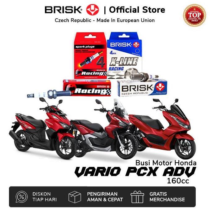 Busi Motor BRISK untuk Honda Vario PCX ADV 160