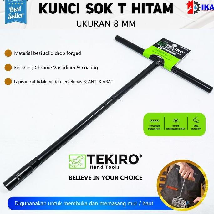 BLOCHEA Tekiro Kunci Sok Sock Shock T - Kunci T Tekiro Pilih Ukuran 8 10 12 14 mm Tekiro Kunci sok T