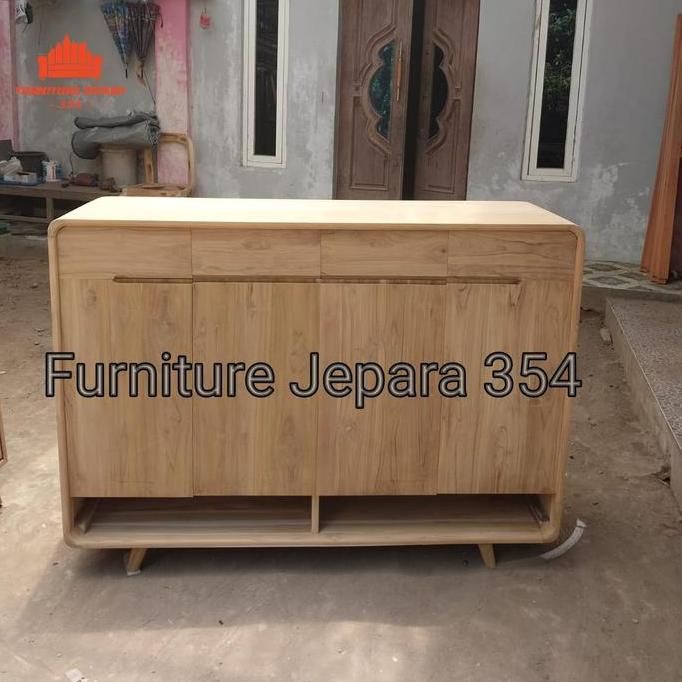 Almari Rak sepatu Retro Minimalis Mewah Kayu Jati