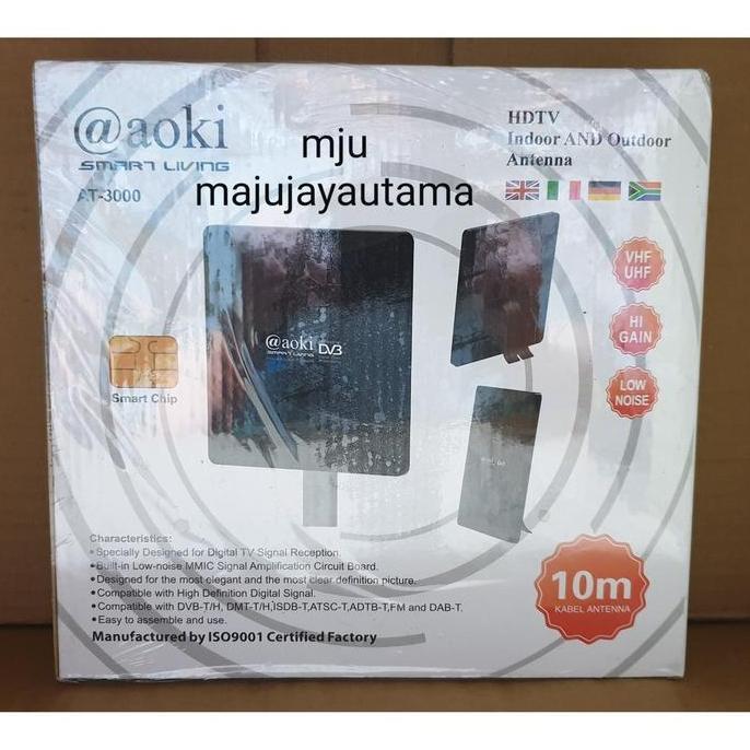 Antenna tv digital booster bisa indoor dan outdoor aoki AT