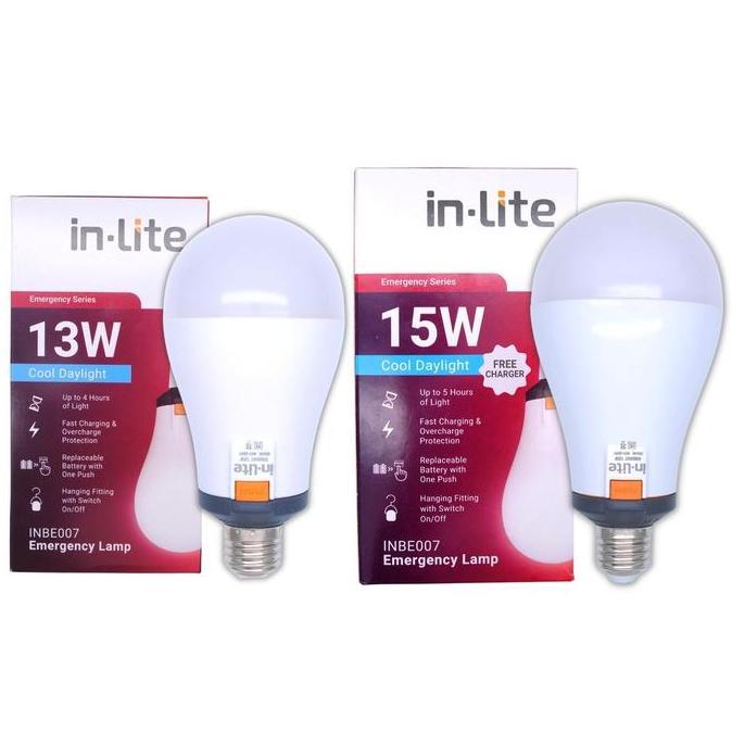 Bohlam Emergency INLITE 15W Lampu Emergency IN LITE 15 Watt