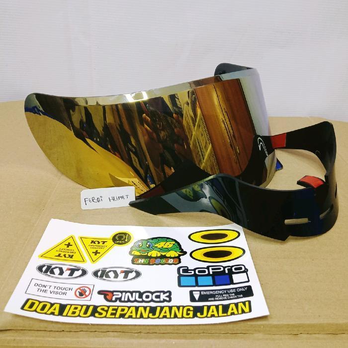 Kaca Visor Kyt Rc7+Spoiler Free Stiker Original Dan Terpercaya