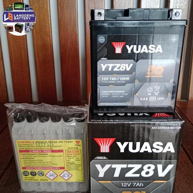 Aki Motor Yamaha Xmax Ytz8V / Gtz8V Yuasa Aki Kering