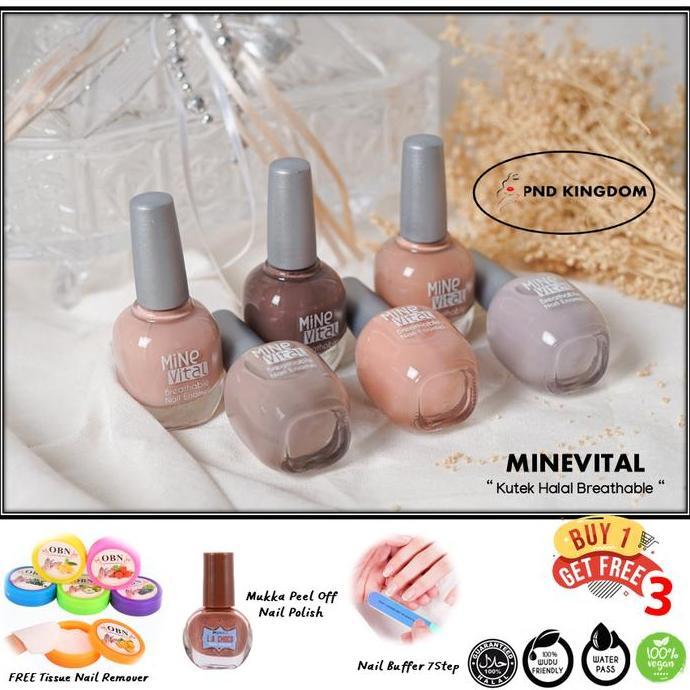 Sumimasen- [Wudhu Friendly] Nude Minevital Breathable Nail Enamel / Kutek Halal Nail Polish