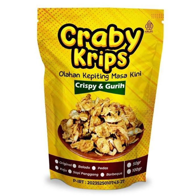 CRABY KRIPS 100gr - MAKANAN SNACK BABY CRAB CRISPY BABYCRAB KILOAN