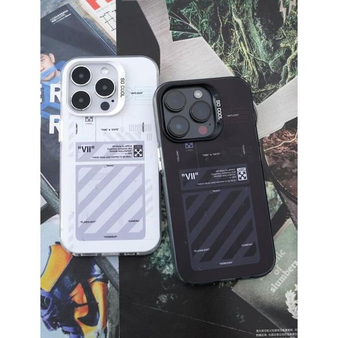 BEBAS ONGKIR - IDNS Hardcase Off-White 01 Black  Case Iphone 11 12 13 Pro Max 14 Pro Max 15 Pro Max