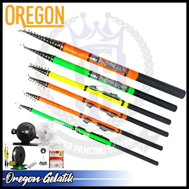 New Set Lengkap Pancing Tegek Oregon Gelatik Joran 100% Original