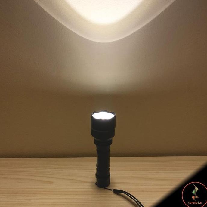 Senter Compact LED police Q5 swat sinar kuning batrai 1650 Baterai